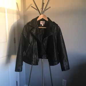 faux leather jacket